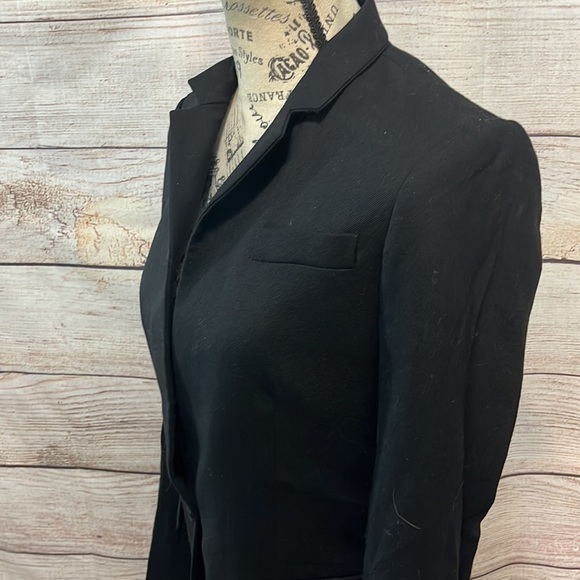 J. Crew Regent Blazer Wool Black Size 2 Feminine & Fitted Popped Collar - Picture 4 of 13
